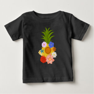 Pineapple Flowers Baby T-Shirt
