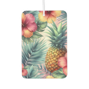 Pineapple & Flowers Pattern Air Freshener