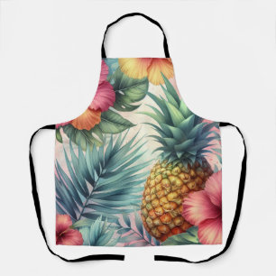 Pineapple & Flowers Pattern Apron
