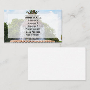 Pineapple Fountain in Charleston, SC Business Card