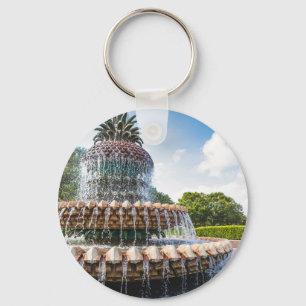 Pineapple Fountain in Charleston, SC Keychain