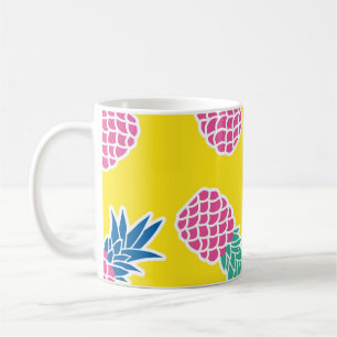 Pineapple Frenzy: Bright Cartoon Vintage. Coffee Mug