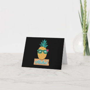 Pineapple Fruit Aloha Beaches Hawaii - Hawaiian Card