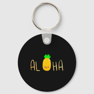 Pineapple Fruit Aloha Beaches Hawaii - Hawaiian Keychain