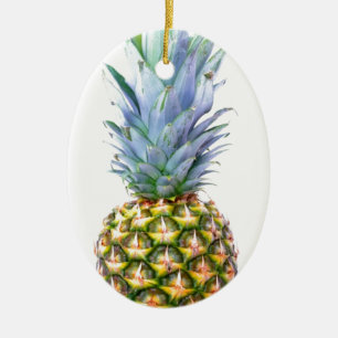 Pineapple Fruit Beach Dessert Colourful Tropical Ceramic Ornament