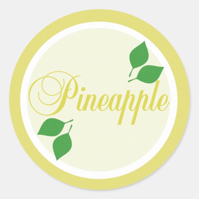 Pineapple Fruit Label Sticker (Front)