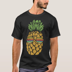 Pineapple Fruit With Sunglasses Cute Summer Beach T-Shirt