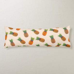 Pineapple Fruits on Light Beige Body Pillow