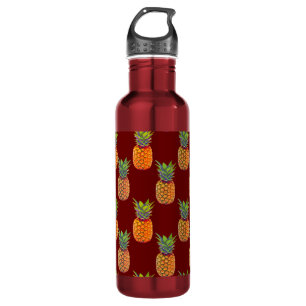 Pineapple Fruits on Red 710 Ml Water Bottle