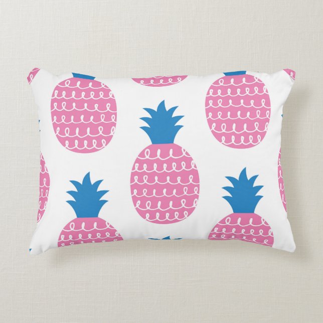 Pineapple Fun, Vintage Seamless Design. Accent Pillow (Front)