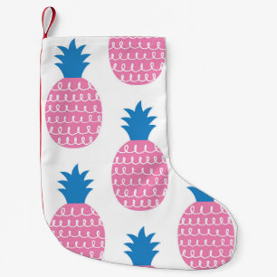 Pineapple Fun, Vintage Seamless Design. Small Christmas Stocking