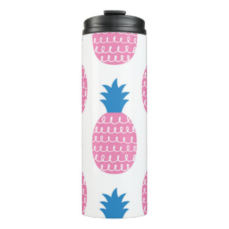 Pineapple Fun, Vintage Seamless Design. Thermal Tumbler