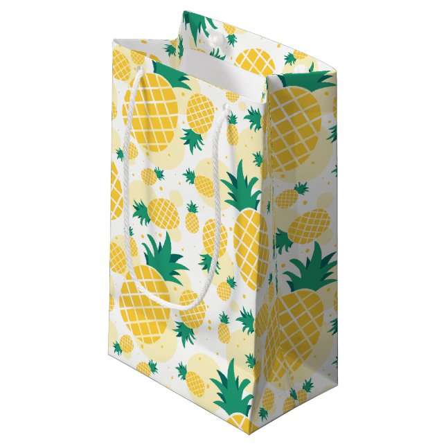 Pineapple Gift Bag - Small, Glossy (Front Angled)