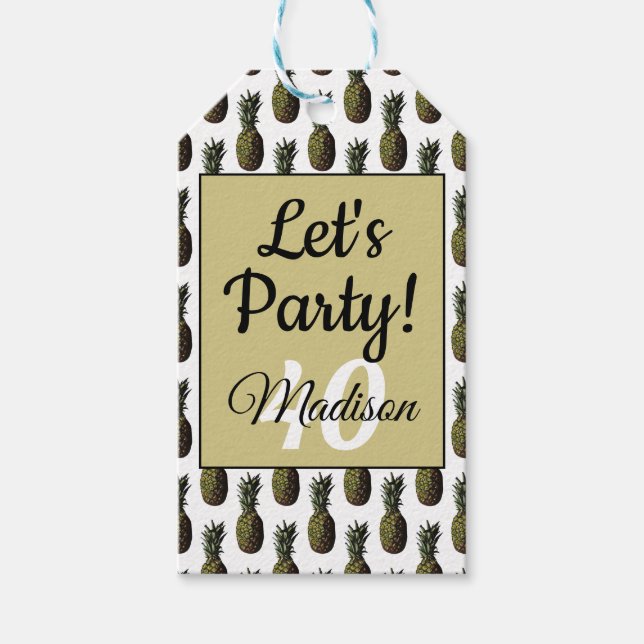 Pineapple Gift Tags (Front)