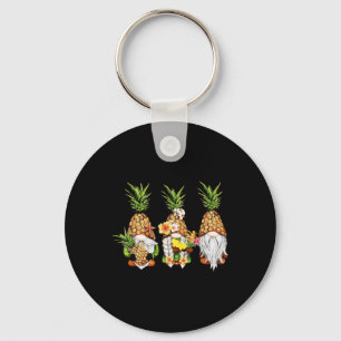 Pineapple Gnomes Beaches Summer Aloha Hawaii Hawai Keychain