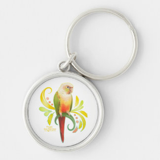 Pineapple Green Cheek Conure Keychain