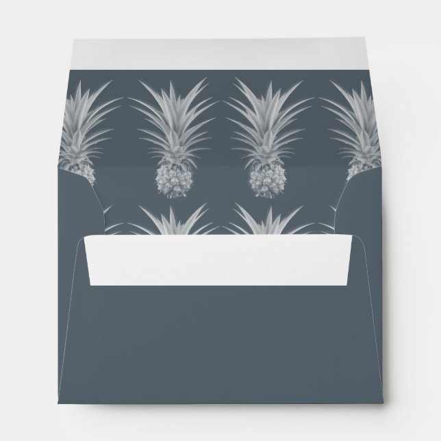 Pineapple Grey Specialty Return Address Envelope (Back (Bottom))
