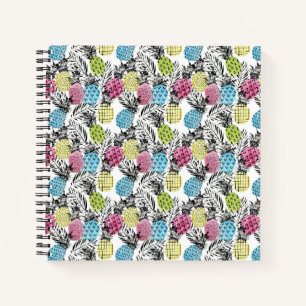 Pineapple Grunge Palms Notebook