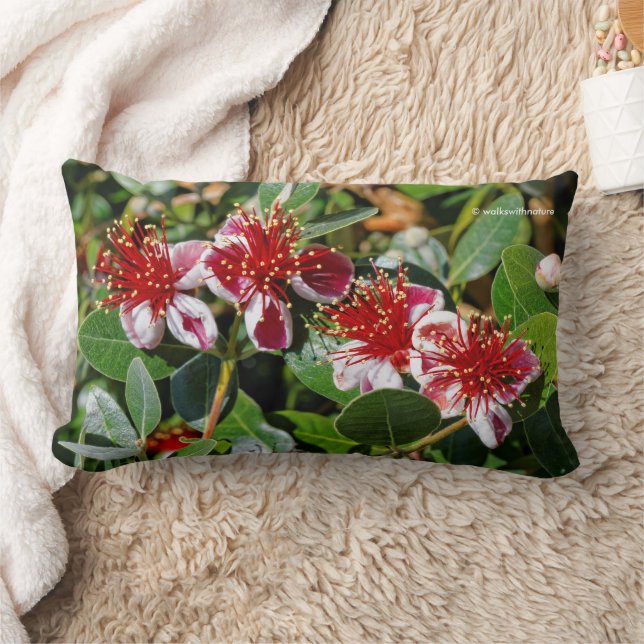 Pineapple Guava / Guavasteen Flowers Lumbar Pillow (Blanket)