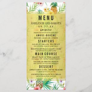 Pineapple & Hibiscus Destination Wedding Menu