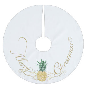 Pineapple Hospitality Christmas Brushed Polyester Tree Skirt