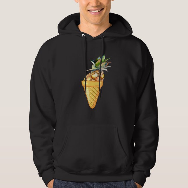 PINEAPPLE ICE CREAM - FRUIT AND ICE CREAM COLLECTI HOODIE (Front)