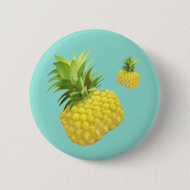 Pineapple Illustration 2 Inch Round Button (Front)