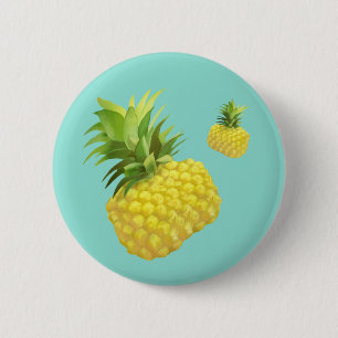 Pineapple Illustration 2 Inch Round Button