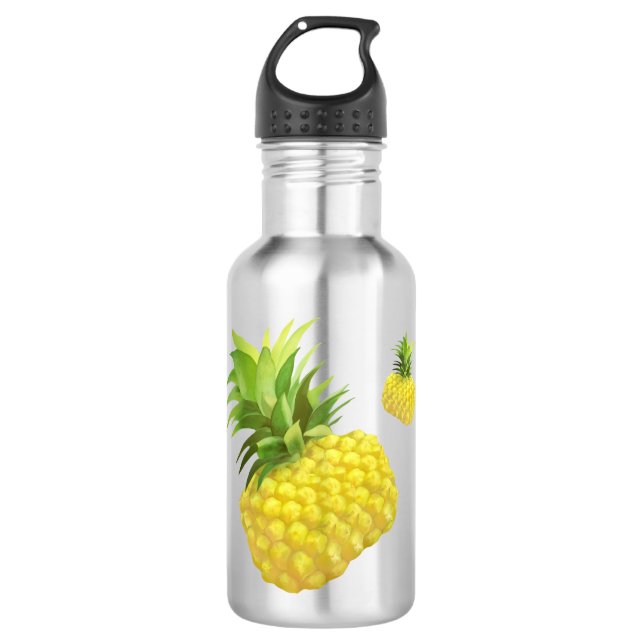 Pineapple Illustration 532 Ml Water Bottle (Front)