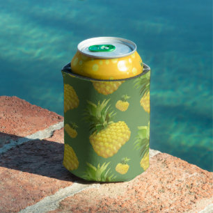 Pineapple Illustration Can Cooler