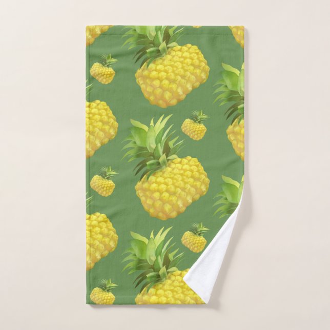 Pineapple Illustration Hand Towel (Hand Towel)