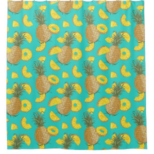 Pineapple In Turquoise Colour