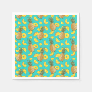 Pineapple In Turquoise Colour Napkin