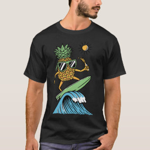 Pineapple Is Surfing Illustration  T-Shirt