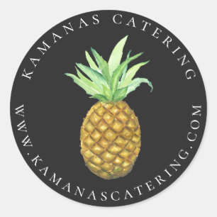 Pineapple Island Personalized Catering Sticker