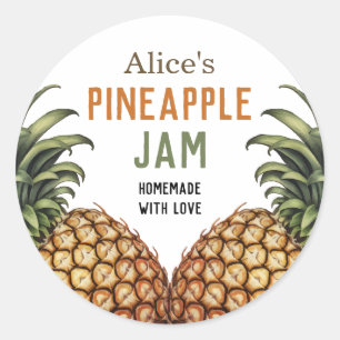 Pineapple jam canning label
