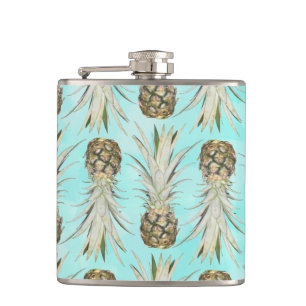 Pineapple Jungle - Aqua Hip Flask