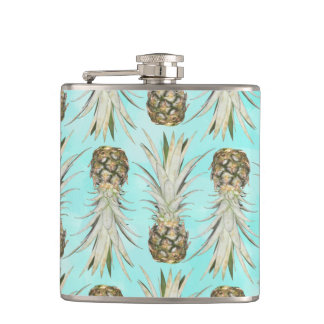 Pineapple Jungle - Aqua Hip Flask