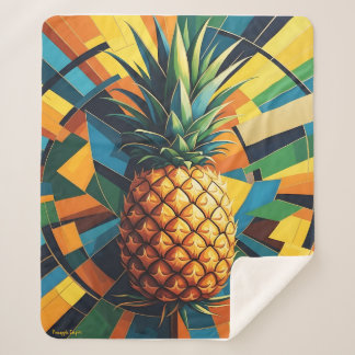 Pineapple Kaleidoscope - Pineapple Empire Design Sherpa Blanket