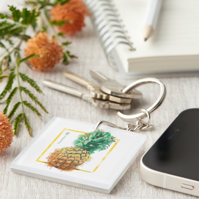 Pineapple Keychain (Front Right)