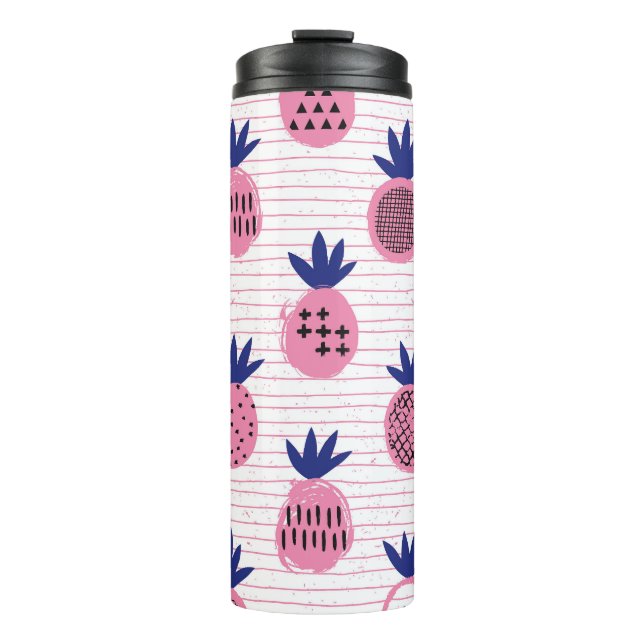 Pineapple kid design, vintage pattern. thermal tumbler (Front)
