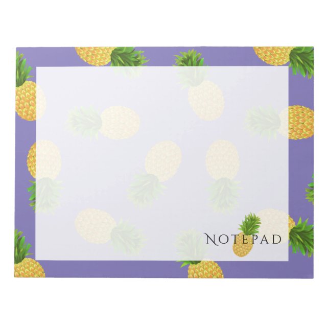 Pineapple Lavender Notepad (Front)