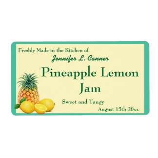 Pineapple Lemon Jam Preserves Canning Jar