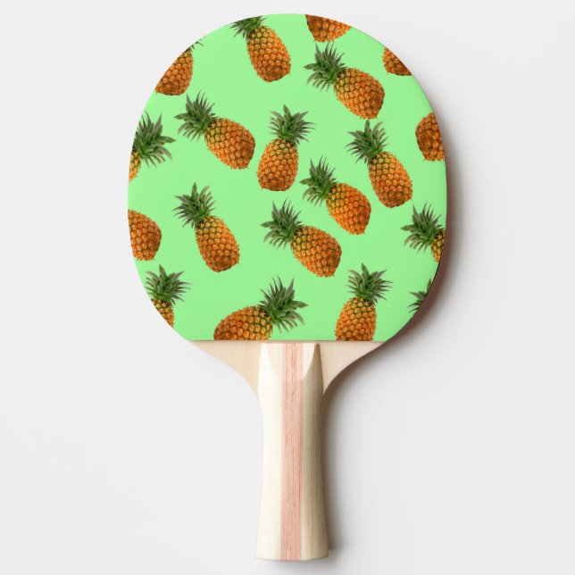 Pineapple light green Ping Pong Paddle (Front)