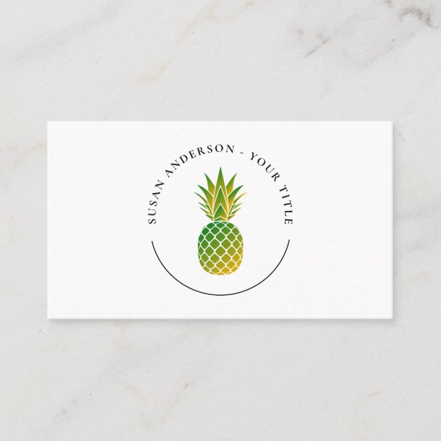 Pineapple Logo Business Card (Front)