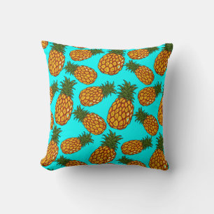 Pineapple Love Pattern - Tasty Tropical Exotic Throw Pillow
