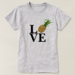 Pineapple Love Women's T-Shirt<br><div class="desc">This pineapple love shirt will look cute dressed up or down.</div>