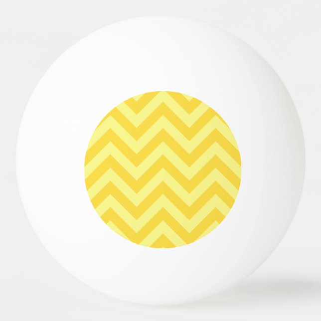 Pineapple, Lt Yellow Large Chevron ZigZag Pattern Ping Pong Ball (Front)