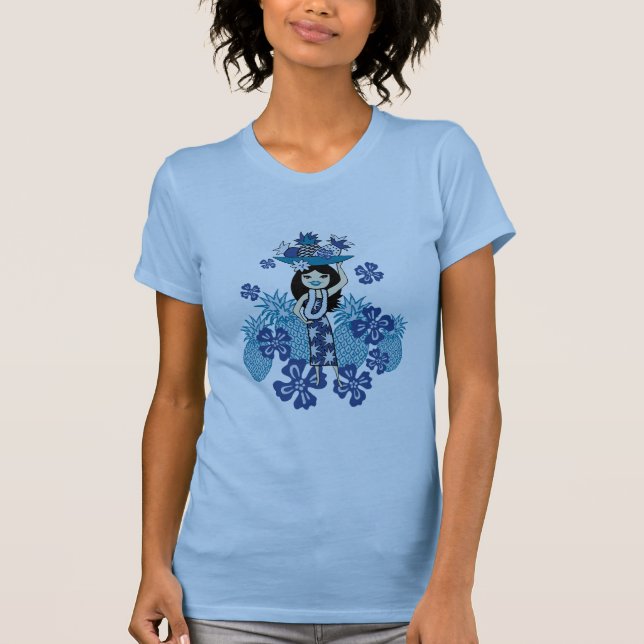 Pineapple Luau Gal's T-Shirts (Front)