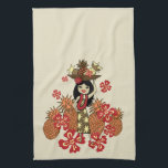 Pineapple Luau Hawaiian Kitchen Towel<br><div class="desc">Come to the pineapple luau! Our hula girl showcases her pineapple treats and tropical flowers while spreading the message of Aloha! These designs come in several colorways.</div>